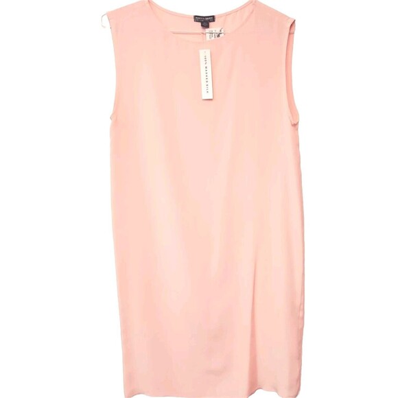 American Apparel New Pink Washed Silk Mid Length Size XS/S Shift Dress - Picture 7 of 8